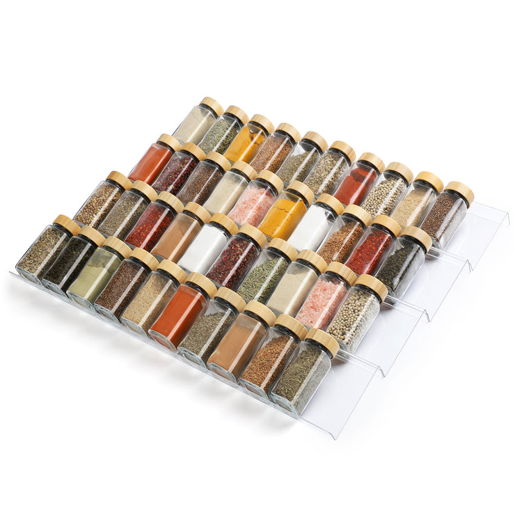 Spice Drawer Organizer Tier, Acrylic Seasoning Organizer Rack