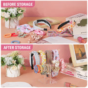 Suneerplay Headband Holder Scrunchie Holder Acrylic, Clear Hair Ties Holder Organizer, Headband Display Stand, Scrunchie Storage Organizer, Hair Accessories Organizer for Women and Girls